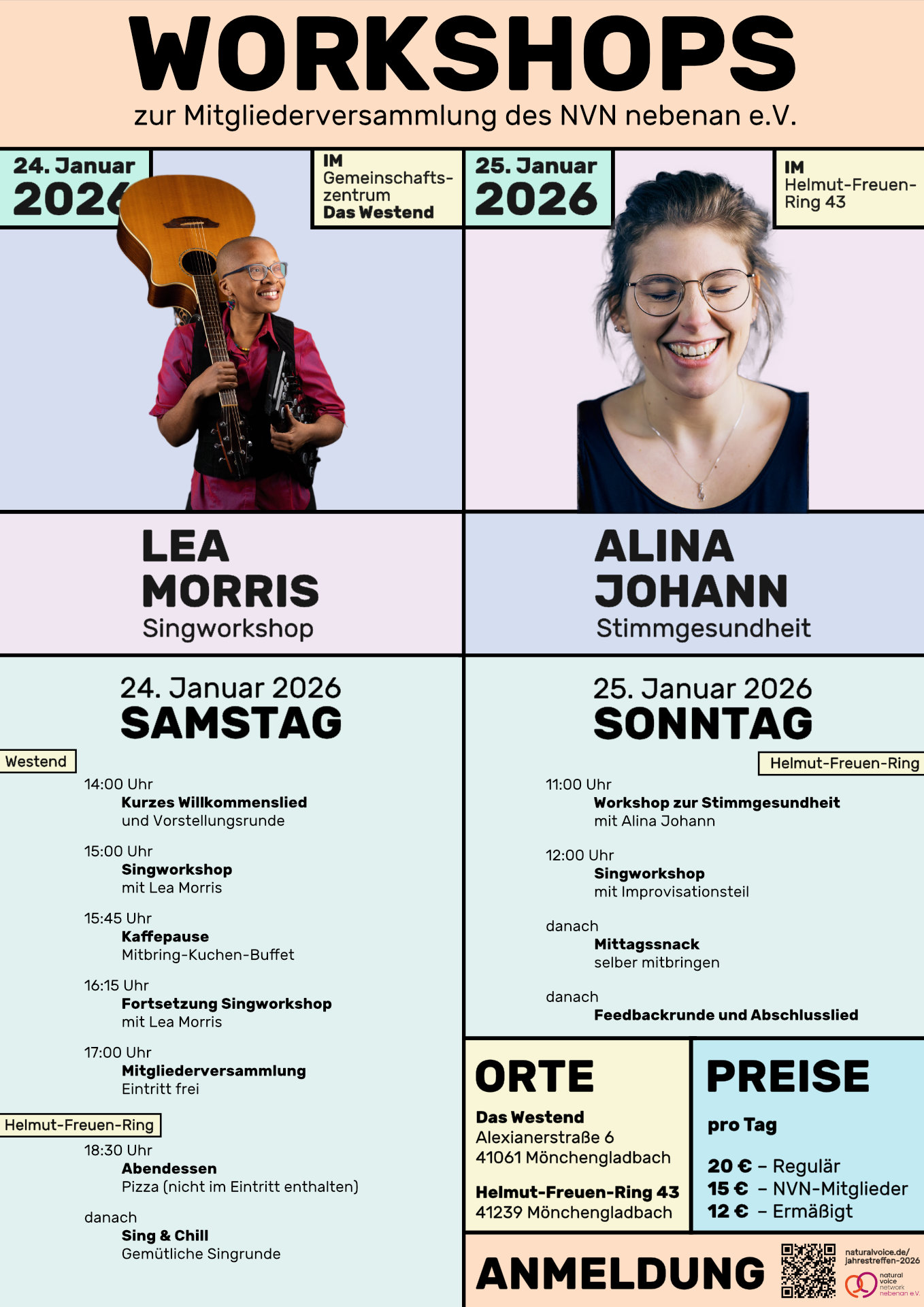 Programmflyer für das NVN-Jahrestreffen am 24. und 25. Januar 2026